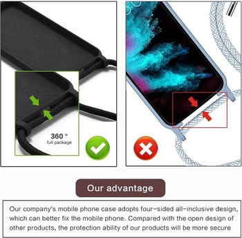 Puzdro na telefón s retiazkou, kompatibilné s Apple Samsung Galaxy S24 | Puzdro s náhrdelníkom a