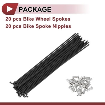 Drôty na bicykel 13G čierne 20 kusov 165 mm nerezová oceľ 304