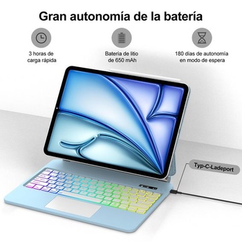 Pouzdro s klávesnicí pro iPad Air 13 palců M3 2025/M2 2024, iPad Pro 12,9 palců (32,8 cm) (6. / 5.