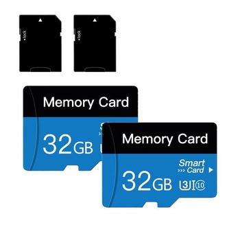 Balení 2 paměťových karet MicroSD 32GB, karta Micro SD s adaptérem, třída 10, UHS-I, A1, pro chytrý
