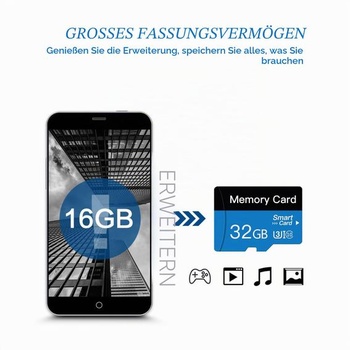 Balení 2 paměťových karet MicroSD 32GB, karta Micro SD s adaptérem, třída 10, UHS-I, A1, pro chytrý