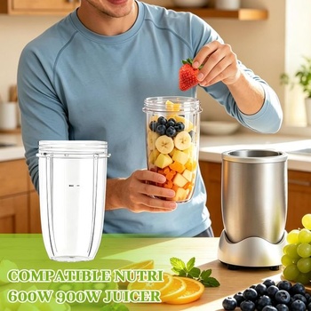Balení 2 náhradních kelímků o objemu 24 oz pro mixéry o objemu 680 ml, náhradní díly pro kelímky