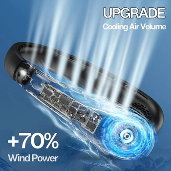 Černý ventilátor pod šíji KIDEE