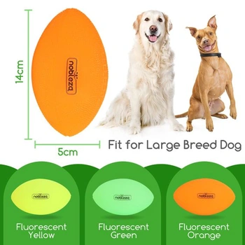 Nobleza Dog Ball, pískací ragbyový míč pro psy, zvuková hračka pro střední a velká plemena, vodní