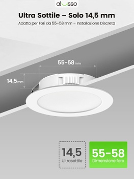 Bodové LED svietidlá Alusso ST20-W3, 6 ks