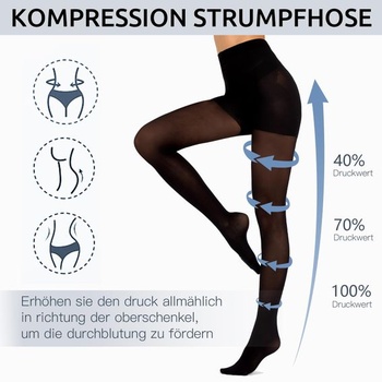 Dámske kompresné pančuchy MANZI 10-15 mm/Hg, tvarujúce pančuchy nepriehľadné veľkosť S 1 pár