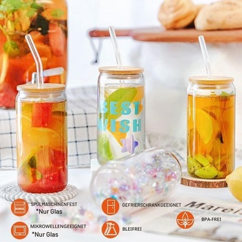 Sada 10 plechoviek na pivo LATERN, 4 poháre na ľadové pitie v tvare plechovky s objemom 600 ml so 4