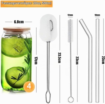Sada 10 plechoviek na pivo LATERN, 4 poháre na ľadové pitie v tvare plechovky s objemom 600 ml so 4