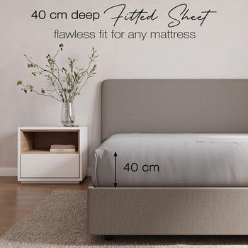 Sada prestieradiel 90x190/200 svetlo šedá mikrovlákno 3dielna posteľ 90 svetlo šedá
