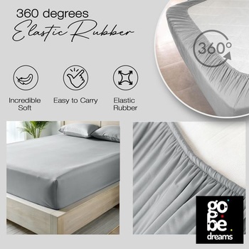 Sada prestieradiel 90x190/200 svetlo šedá mikrovlákno 3dielna posteľ 90 svetlo šedá