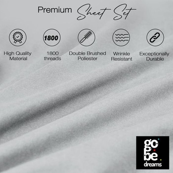 Sada prestieradiel 90x190/200 svetlo šedá mikrovlákno 3dielna posteľ 90 svetlo šedá