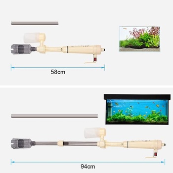 Čistič štrku do akvárií Cocoarm, elektrické čerpadlo, akváriový vysávač, výmena vody, čistenie