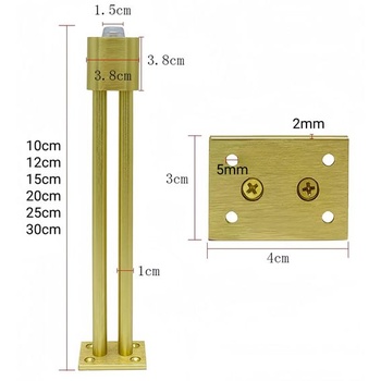 Nohy nábytku z hliníkovej zliatiny KMERCE 20cm