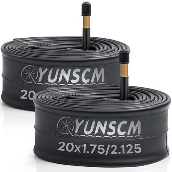 YunSCM 2 ks 20-palcová duša z plášťa 20x1,75 20x1,95 20x2,10 20x2,125 AV48mm ventilček Schrader,