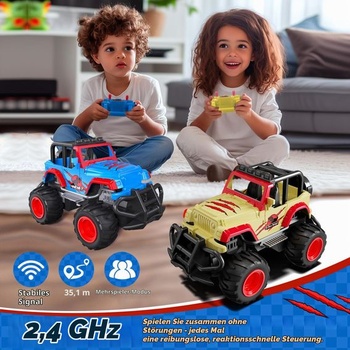 Tecnock Mini RC auto pre deti, diaľkovo ovládané auto 1:32 s batériou typu C, robustný mini RC