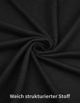 Pánské tričko s dlouhým rukávem COOFANDY Henley Shirt Basic, velikost L, černé