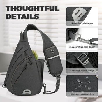 Batoh Aucuu Sling, malá náprsná taška, taška cez rameno, viacúčelová crossbody taška, crossbody
