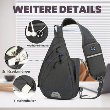 Batoh Aucuu Sling, malá náprsná taška, taška cez rameno, viacúčelová crossbody taška, crossbody