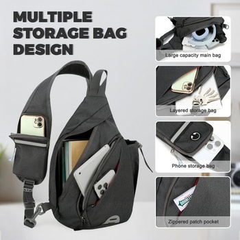 Batoh Aucuu Sling, malá náprsná taška, taška cez rameno, viacúčelová crossbody taška, crossbody