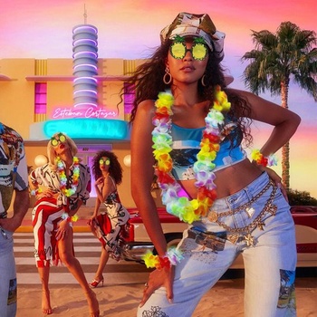 EUPSIIU 10dielna havajská sada kostýmov, kvetinový náhrdelník, kvetinové náramky, kvetina do vlasov,