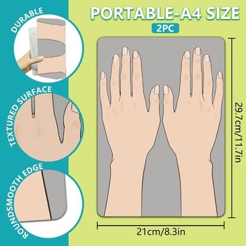 Dvoudílná cvičební tabule na malování na paži, velikost A4, opakovaně použitelná cvičební tabule