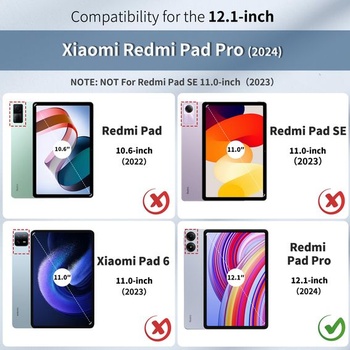 Pouzdro EasyAcc pro Redmi Pad Pro 12,1 palce 2024 z PU kůže s funkcí stojánku, modrá, hvězdná obloha