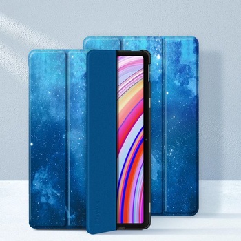 Puzdro EasyAcc pre Redmi Pad Pro 12,1 palca 2024 z PU kože s funkciou stojančeka, modrá, hviezdna obloha