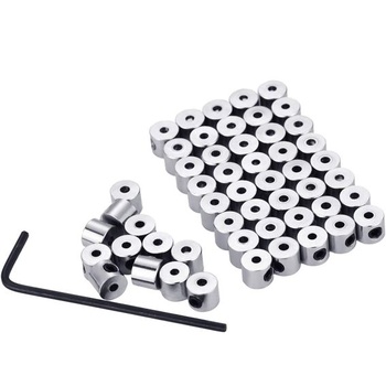 Leinuosen 60dielne držiaky na perá, strieborná farba, 6 x 5 mm