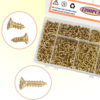 Súprava malých skrutiek M2 M2,5, 1200 kusov, skrutky do dreva, samorezné skrutky, dlhé 6 mm, 8 mm, 10 mm,