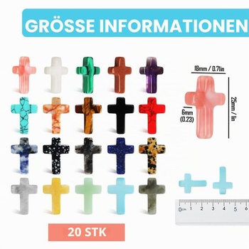 20 kusov krížov s drahokamami, liečivými kryštálmi, kríža, prijímanie