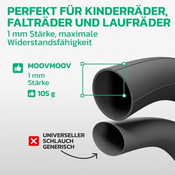 Vnitřní duše do kola MoovMoov 18 palců - Pro pláště 18x1,25, 18x1,35, 18x1 3/8, 18x1 1/2, 18x1,50,