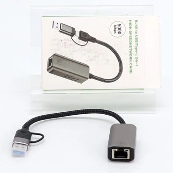 USB-C na RJ45 adaptér Pubiohs strieborný