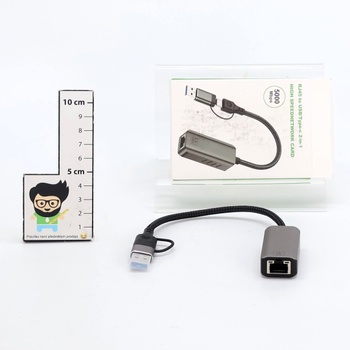 USB-C na RJ45 adaptér Pubiohs stříbrný