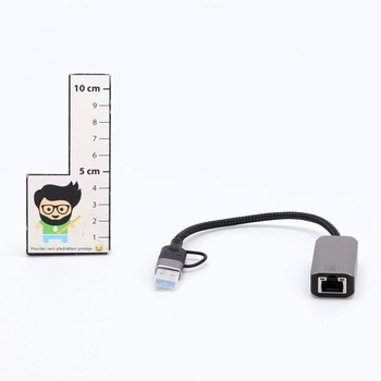 USB-C na RJ45 adaptér Pubiohs stříbrný