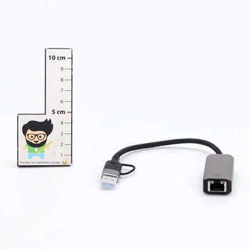USB-C na RJ45 adaptér Pubiohs strieborný