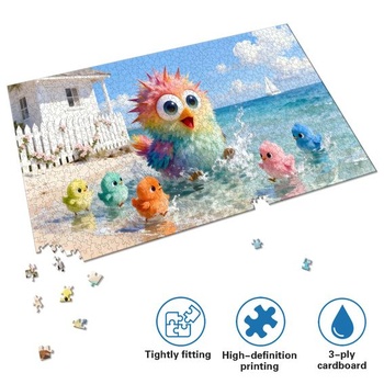 Reofrey 1000dielne puzzle - Ocean Chick Party, špeciálny tvar puzzle pre dospelých, 41x80cm, nemožné