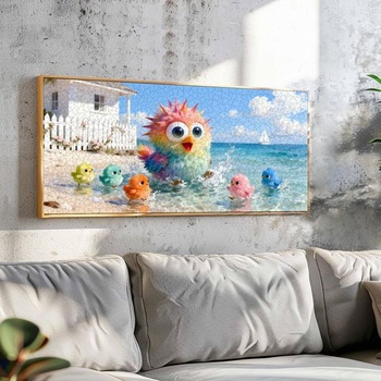 Reofrey 1000dielne puzzle - Ocean Chick Party, špeciálny tvar puzzle pre dospelých, 41x80cm, nemožné