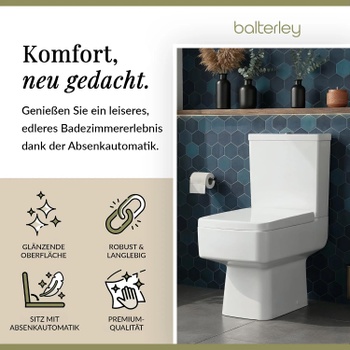 Doštička na WC Balterley štvorcové biele