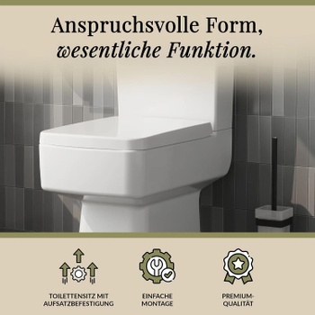 Doštička na WC Balterley štvorcové biele
