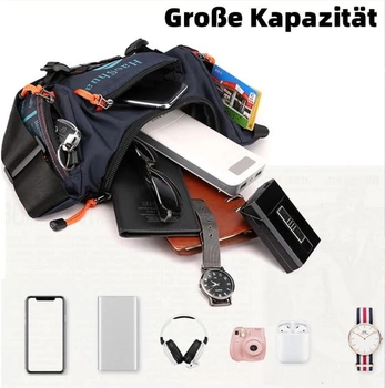 IBLUELOVER Pánska náprsná taška, crossbody taška, vonkajšia taška cez rameno, veľkokapacitné