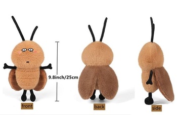 NatureMan Plyšová hračka šváb 24,8 cm, Plyšový šváb, Měkké plyšové zvířátko, Hračka, Ošklivý,