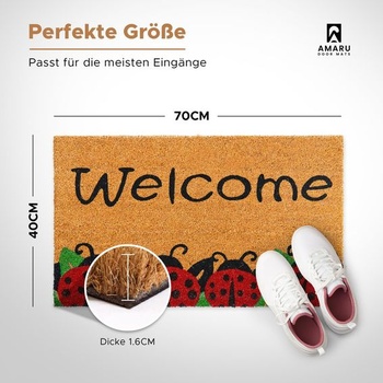 Kokosová lienková rohožka AMARU DOOR MATS