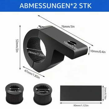 2 kusy univerzálneho držiaka pracovného svetla 19-32 mm, univerzálna svetelná rampa