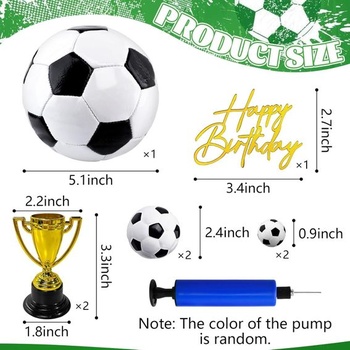 Súprava na zdobenie futbalovej torty, zdobenie futbalovej torty s ozdobou na futbalovú tortu, trofej,