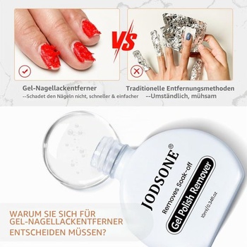 JODSONE 2 x 10ml odlakovač na gelové nehty, čistič gelových nehtů, odlakovač, odlakovač na gelové