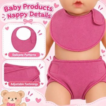 6 plen pro panenky o velikosti 30-43 cm, pohodlné doplňky k plenám