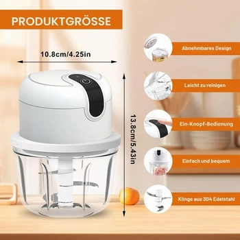 Mini elektrický sekáčik 350ml, bezdrôtový elektrický kuchynský sekáčik