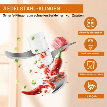 Mini elektrický sekáčik 350ml, bezdrôtový elektrický kuchynský sekáčik
