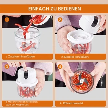 Mini elektrický sekáčik 350ml, bezdrôtový elektrický kuchynský sekáčik