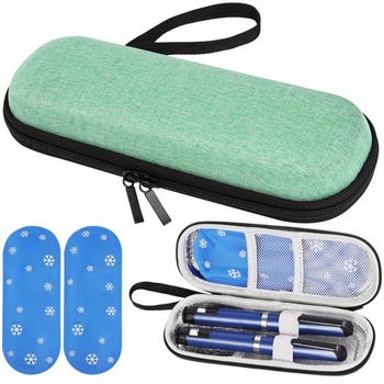 Chladiaca taška na inzulín s 2 TSA chladiacimi obkladmi, malá izolovaná taška na inzulínové pero,